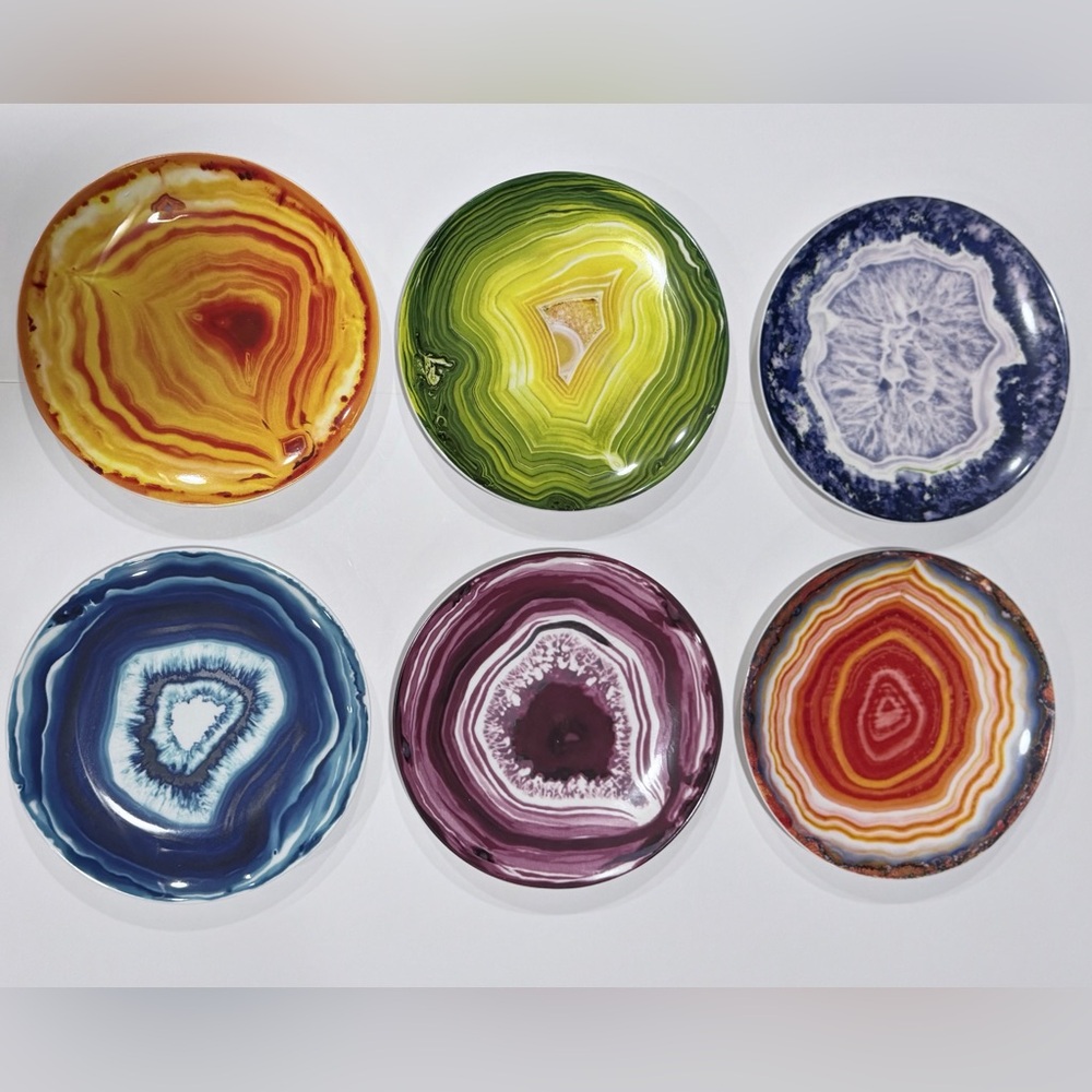 Colorful Geode Art Coasters Set